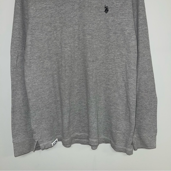 U.S. Polo Assn. Crew Neck Thermal Men's Size XL Grey Heather Long Sleeve Vintage - Picture 4 of 9